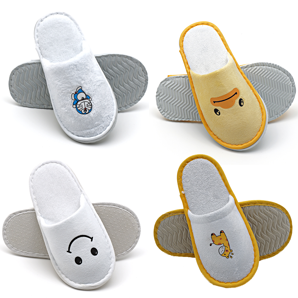 Wholesale Custom Cartoon Kids Indoor Animal Children's Hotel Slippers For Kids