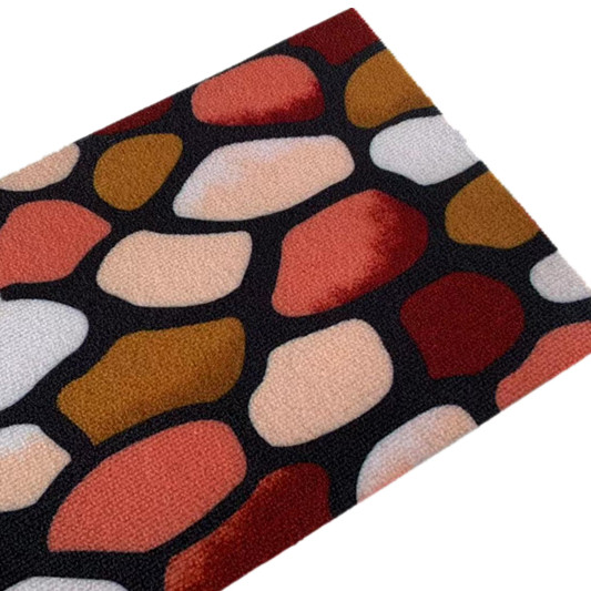 DONGWO Red Stone Print Doormat Outdoor Indoor Welcome Mat for Front Door Kitchen Bathroom Carpets with Non Slip Backing Rug