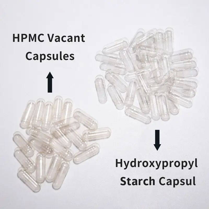Vegetarian Empty Capsule 00# 0# 1# 2# Transparent Vacant Hydroxypropyl Starch Capsules For Medicine