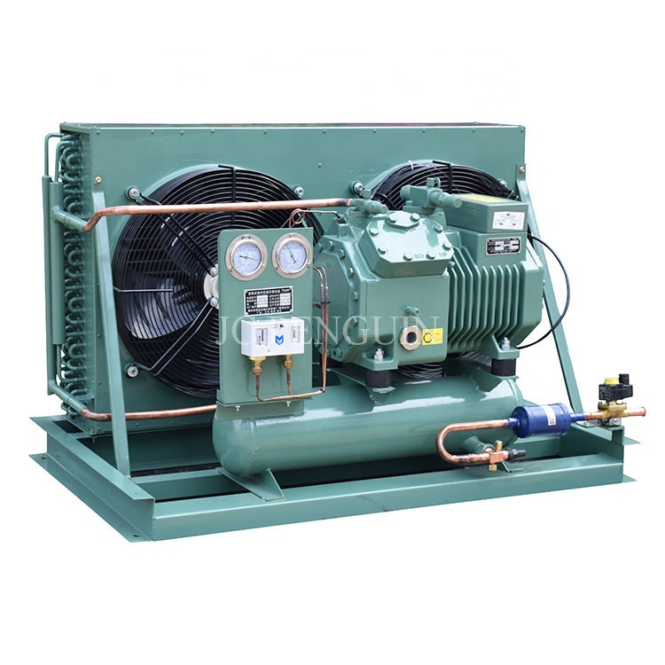 Поршневой компрессор поршневого охлаждения 5HP, воздухоохладитель, конденсаторный блок