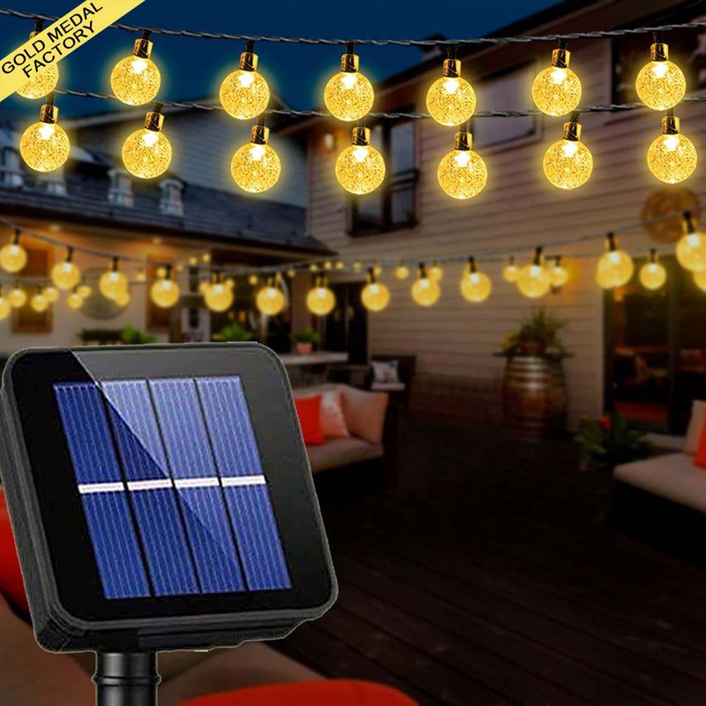 Light String Lights Led Fairy Crystal Solar Ball luces jardin Outdoor Garden Christmas Decoration Solar String Lights