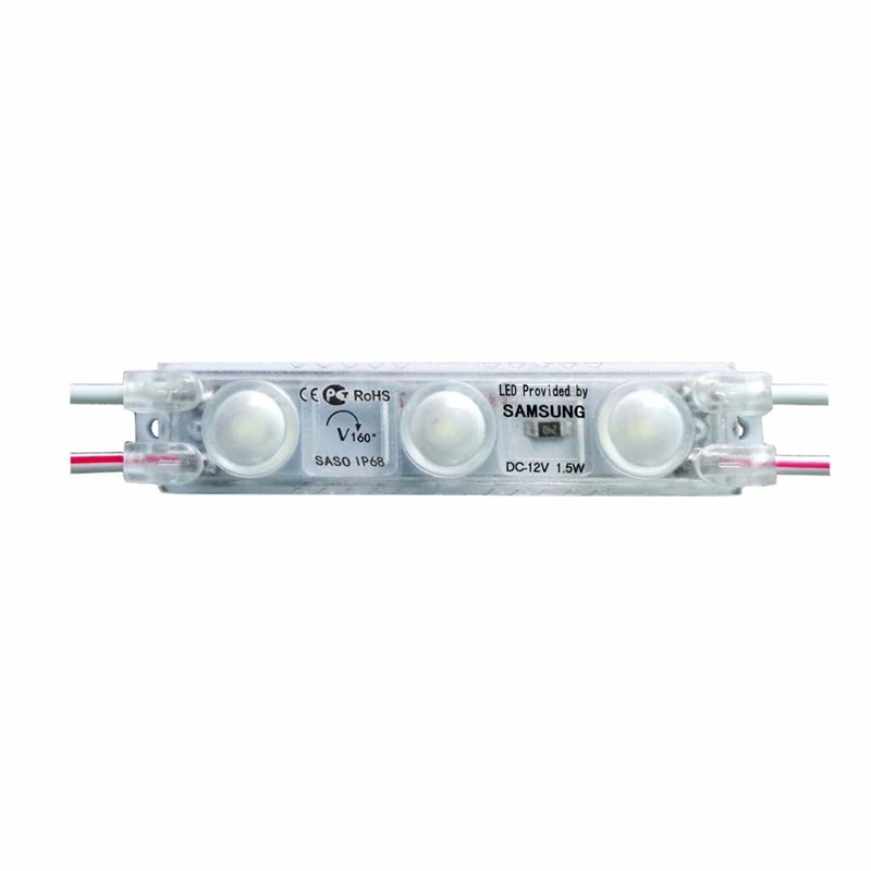 Светодиодный модуль, Корея, 160 градусов, SMD2835, 3 светодиода, 1,5 Вт, IP65, 12 В, ABS, литьевые буквы, подсветка IP68, samsung, светодиодный модуль