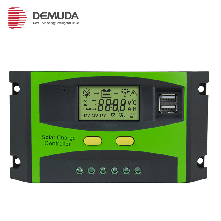 Smart Auto 12v 24v 20A 30A Intelligent Panel Regulator with Dual USB PWM Solar Charge Controller