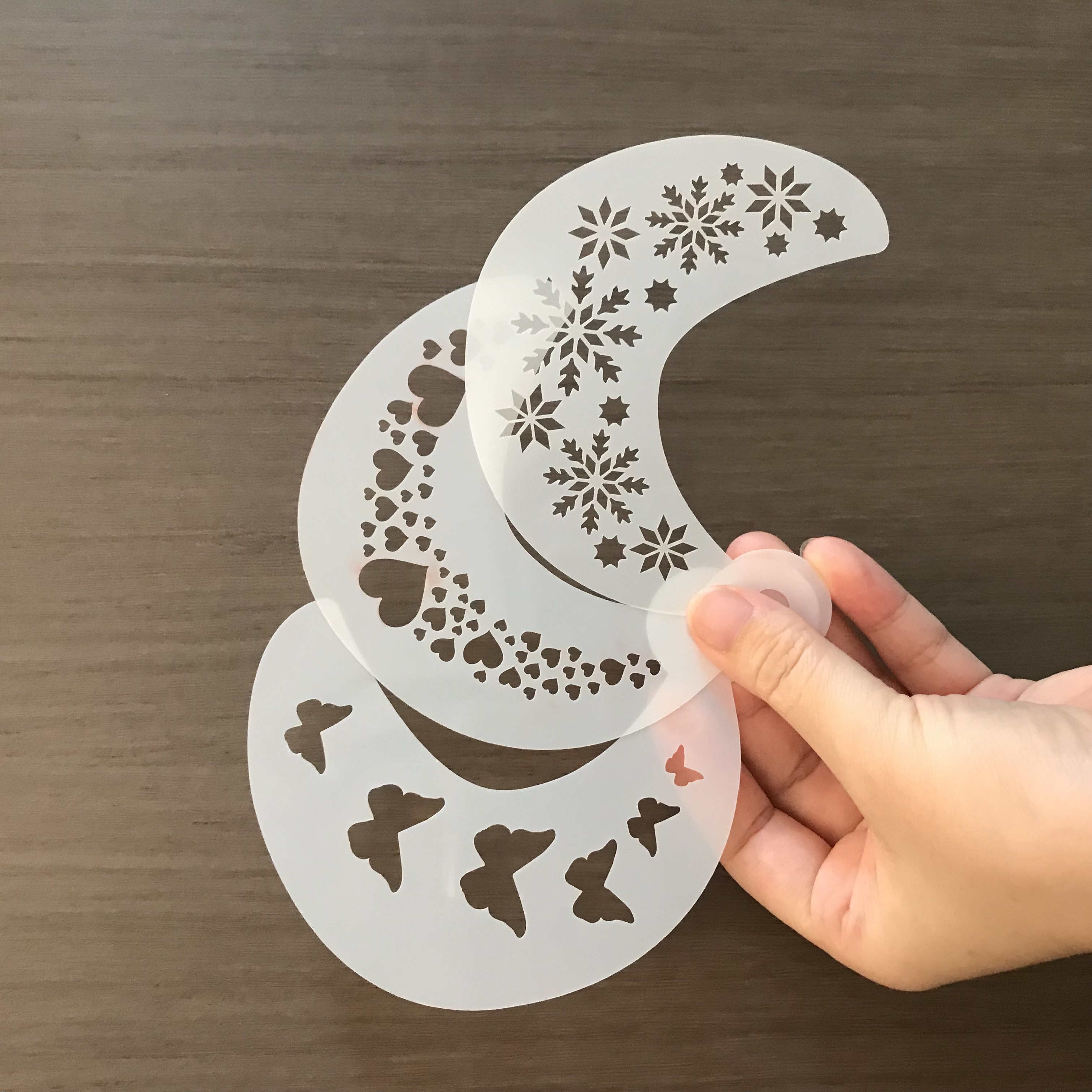 Reusable Plastic Face Painting Stencils for Kids DIY Face Body Art Drawing Painting PET customized shape