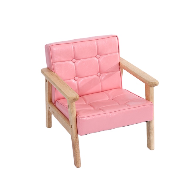 Cute small cotton and linen kids sofa chair for home with one seat