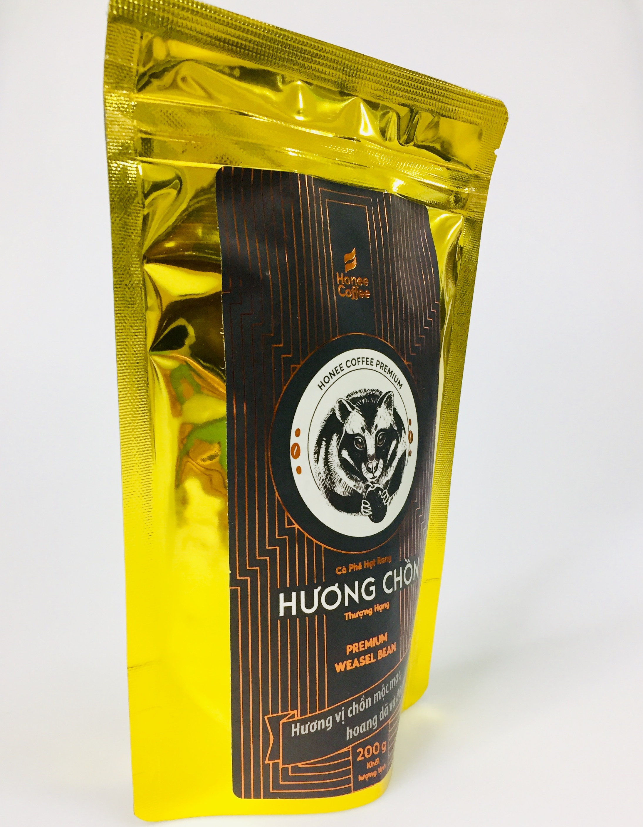 Вьетнамские кофейные зерна luwak, среднее обжарение, кофейный мед