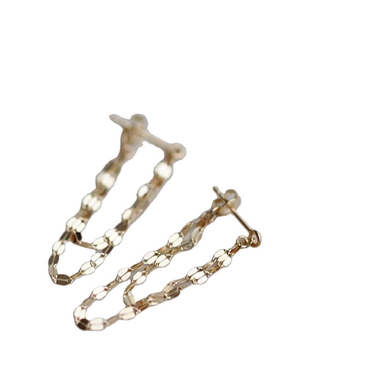 14k Gold Circle temperament Earrings Female Minority