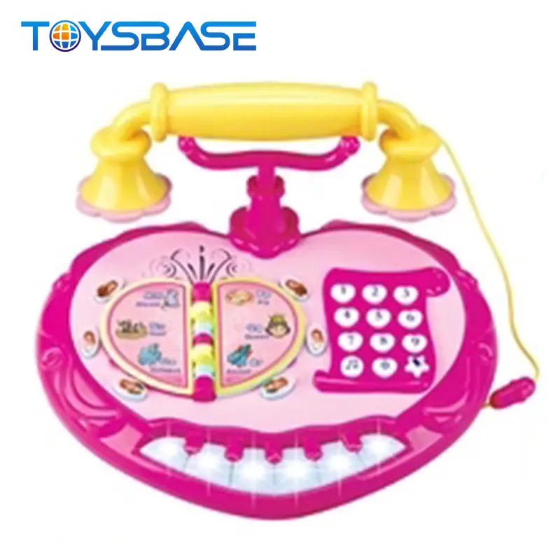 Children toys plastic mobile phone toy with light& music