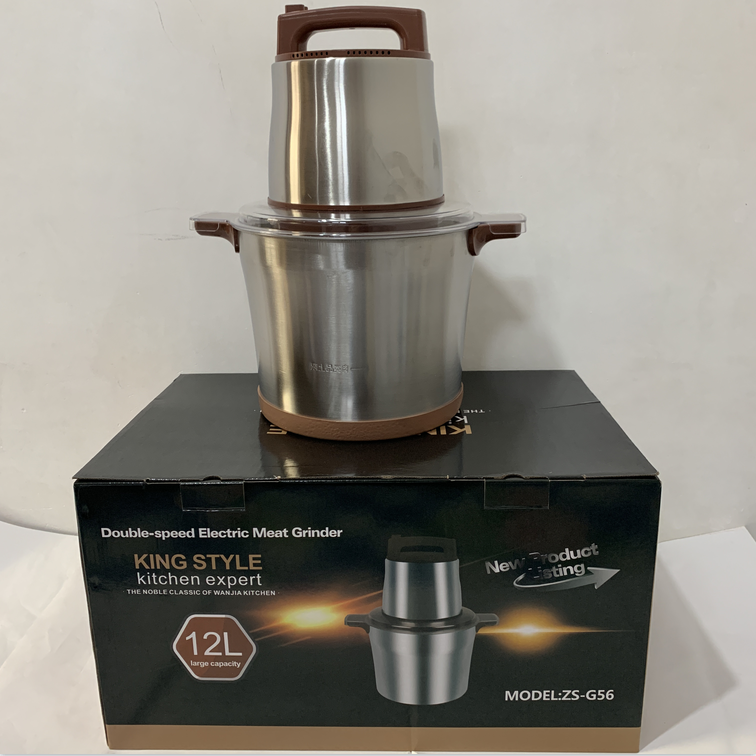 Новый 6l 1000W 12L 1300 Вт электрическая мясорубка измельчитель овощей фруктов блендер из нержавеющей стали чаша для измельчения пищевых продуктов