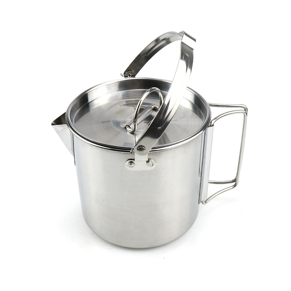 ZXH-020 Portable Cookware Outdoor Hiking Survival Kettle 1.2L Water TeaPot Coffee Pot Kettle for Camping