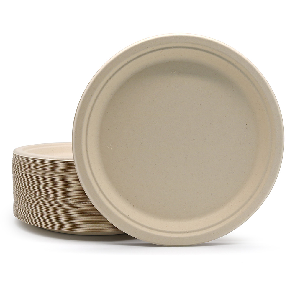 Eco Biodegradable Disposable Party Plates Compostable Sugarcane Bagasse Disposable Plate Set