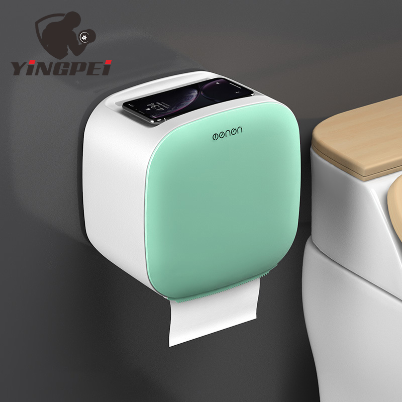 YINGPEI Kitchen Cabinet Door Storage Shelf Basket Cling Film Refrigerator Cute Tissue Box