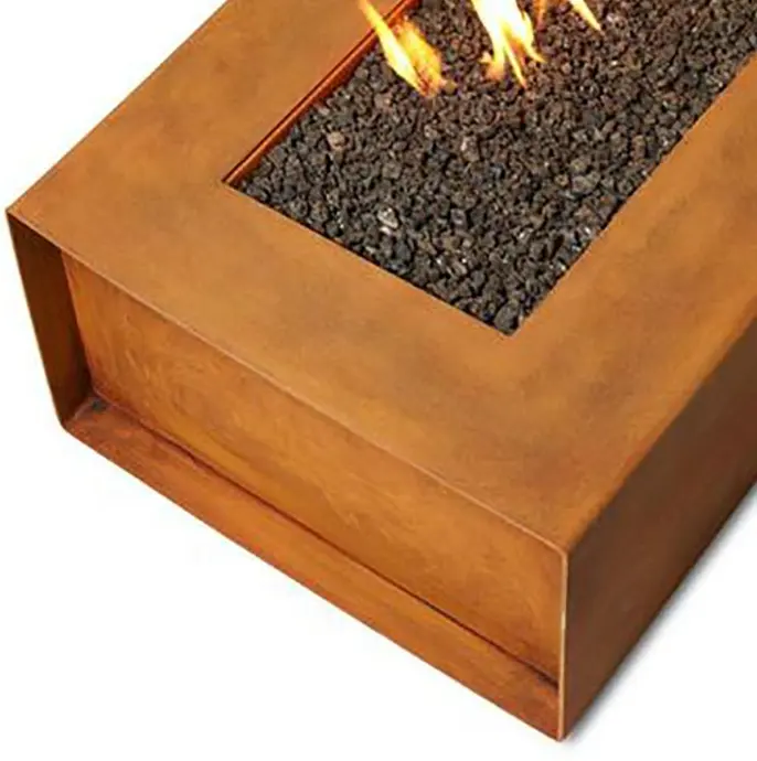 Garden Furniture Fire Pit Corten Steel Patio Heater Outdoor Gas Fire Table