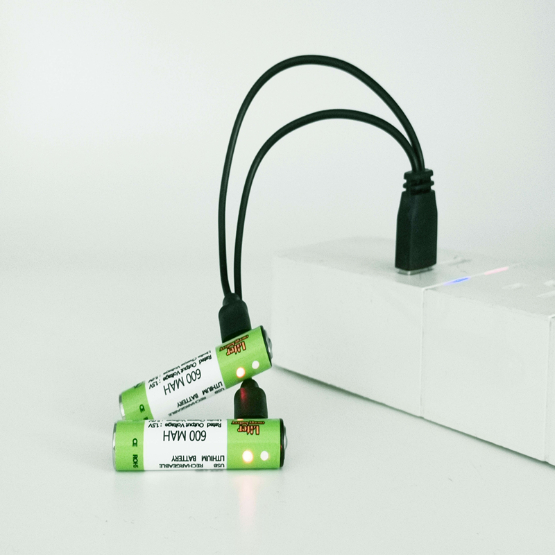 AAA 1,5 V 600mAh USB аккумуляторная батарея литий-ионный аккумулятор