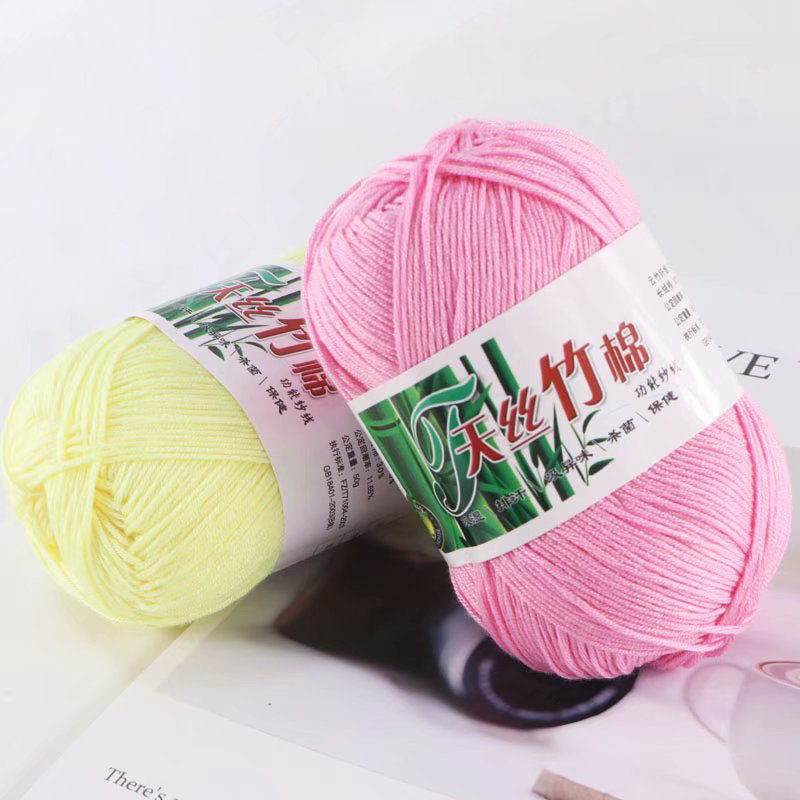 ZENGLONG 70% natural bamboo fiber 30% long staple cotton blended yarns 32S 6ply 50g high quality crochet knitting yarn