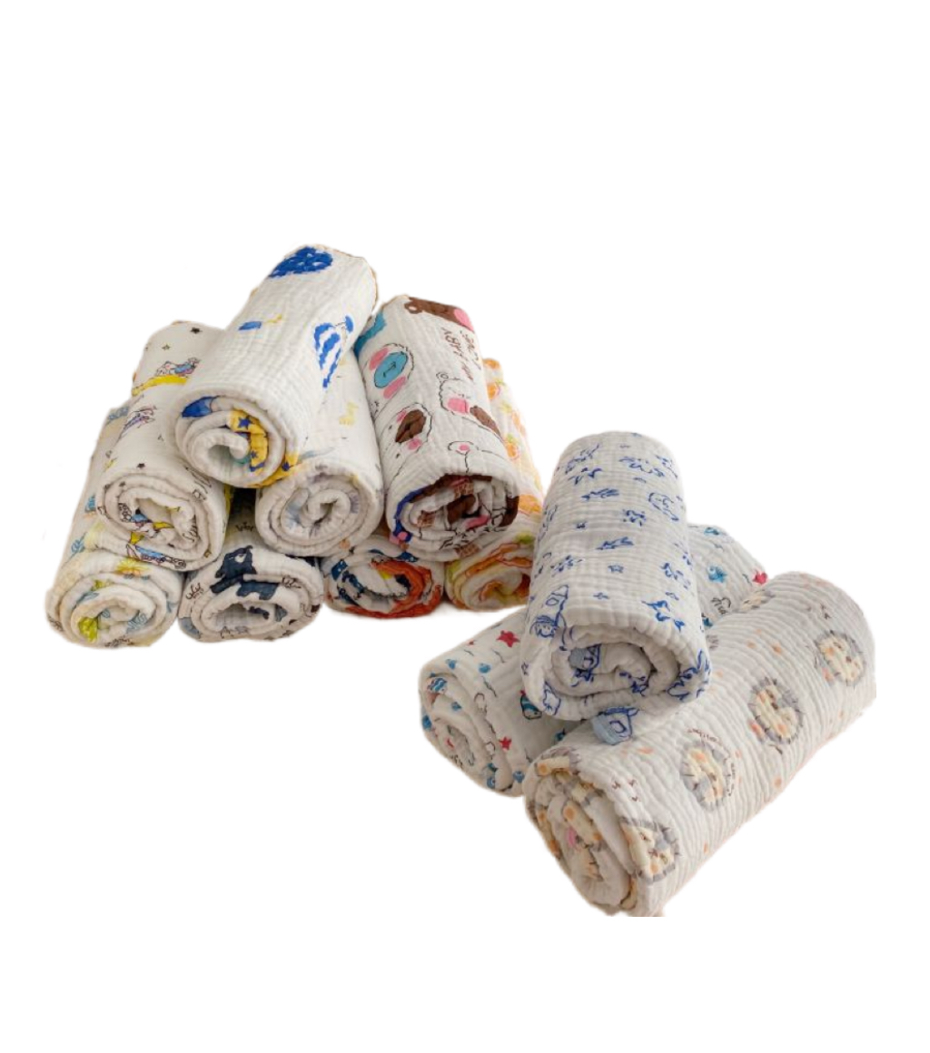 high quality Six-layer gauze edge wrapping kid bath towel baby cotton blanket