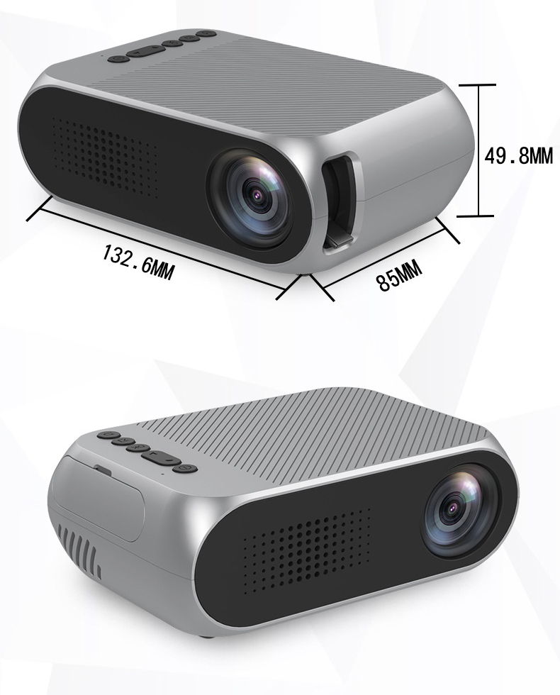 Video Projector Support 1920x1080 with Built-in Sound Speaker Compatible with PS4 USB Laptop Phone TV Box Projector