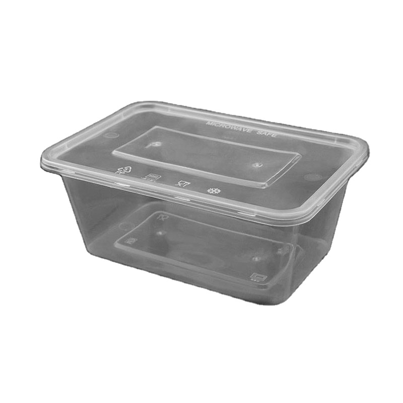 1.75L Азиатский Bento коробка с одним отсеком прямоугольные PP одноразовые FDA LFGB пластиковые контейнеры с крышками бытовые BPA бесплатно
