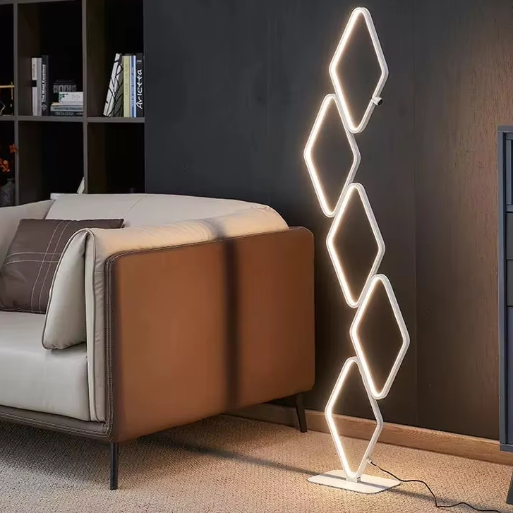 New design Modern minimalist square vertical floor lamp living room study bedroom personalized decoration led floor lamp