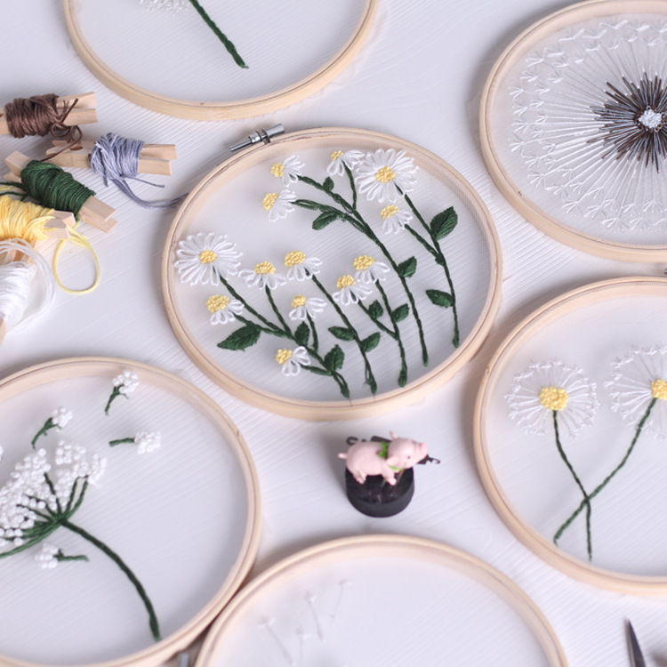 2021 new embroidery DIY material package simple beginner European embroidery cross stitch gift with video teaching