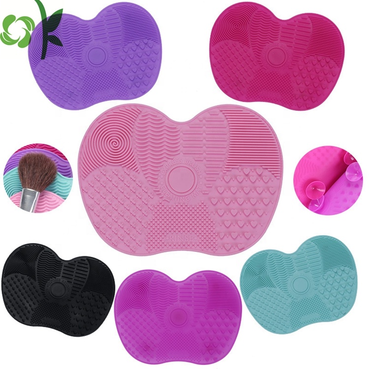 Высококачественный моющийся силиконовый коврик OKSILICONE для чистки с присоской для Кисточки для макияжа, скребок, силиконовый коврик для макияжа