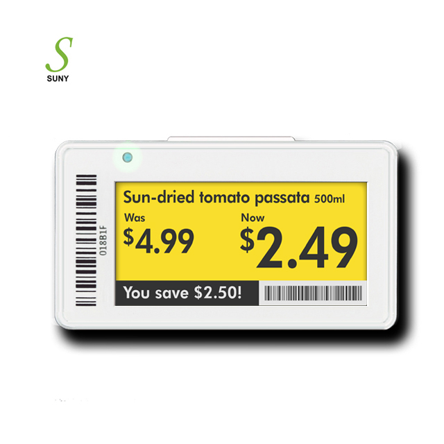 Supermarket Digital Price Tags 2.13 inch Electronic Shelf Label ESL