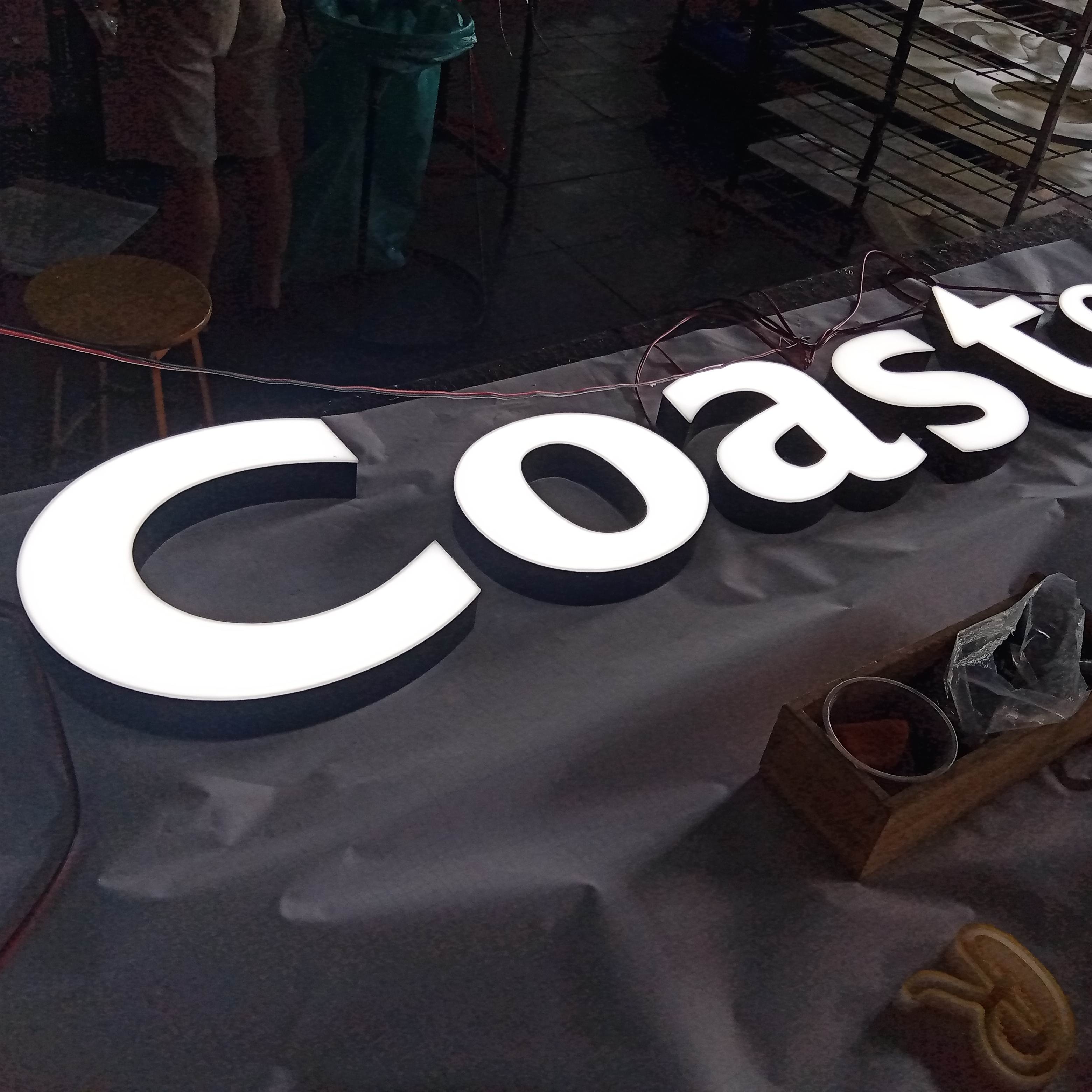 Advertising Acrylic Led Channel Letters Front Lit Logo Signage rimless 3D Letters Business Sign