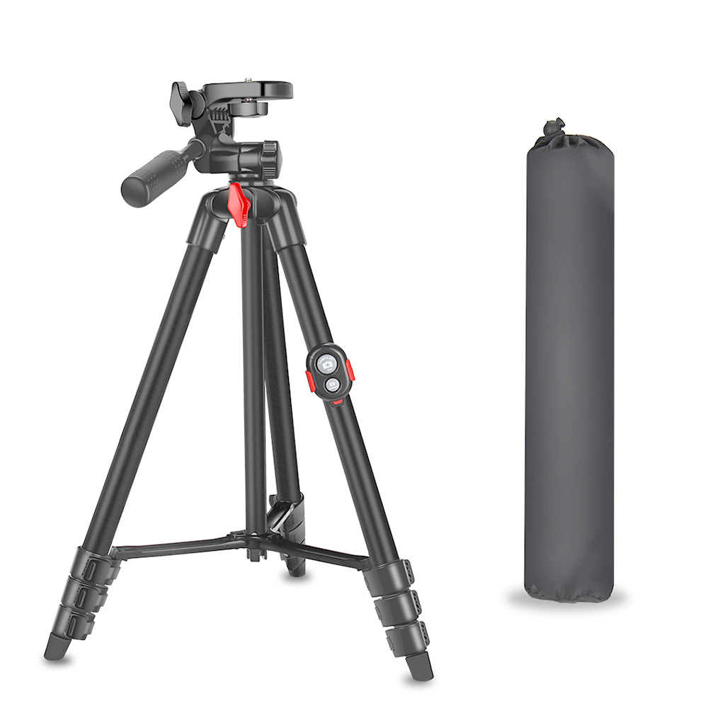 UEGOGO 53 Inch Travel Selfie Stick Tripod Lightweight Camera Mount Ring Light Tripod Stand With Carrying Bag