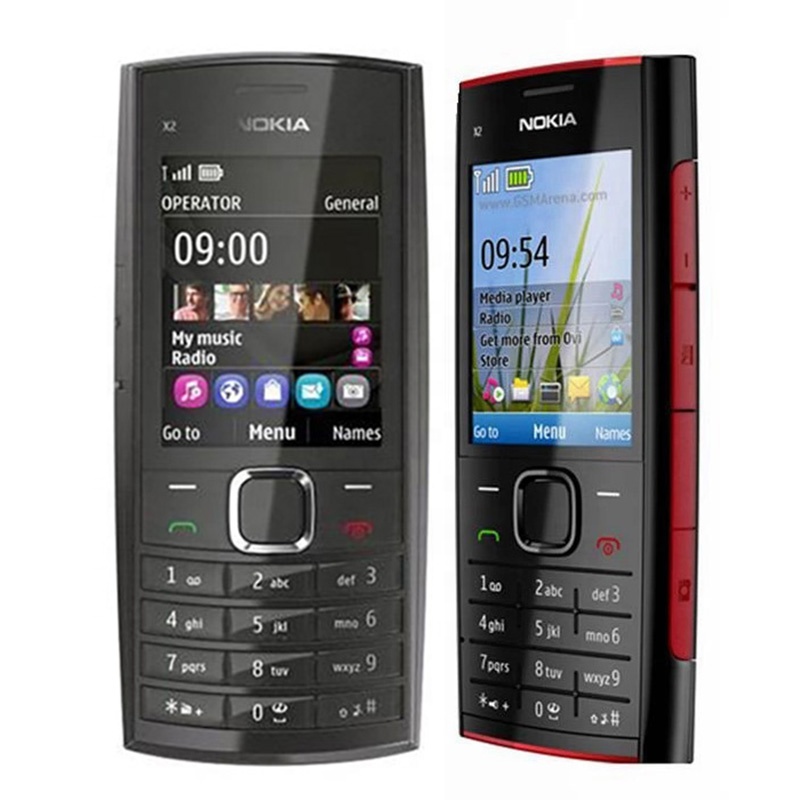 Для Nokia X2-00 сотового телефона GSM FM JAVA 5MP камера X2 открытые мобильные телефоны