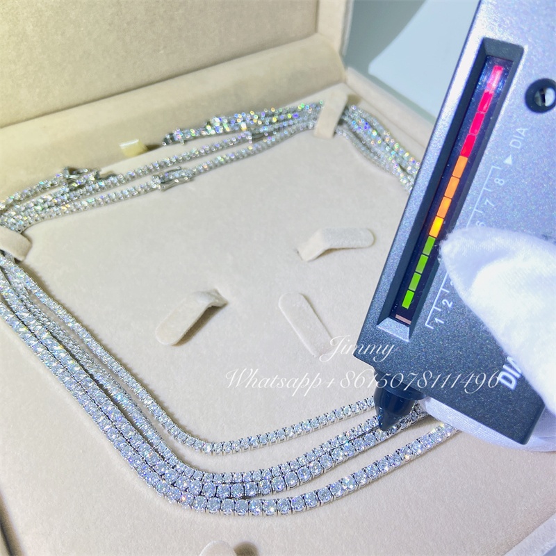 2021 Best selling Hip Hop Iced Out Jewelry 10k/14k/18k Real Gold Moissanite Diamond Tennis Chain