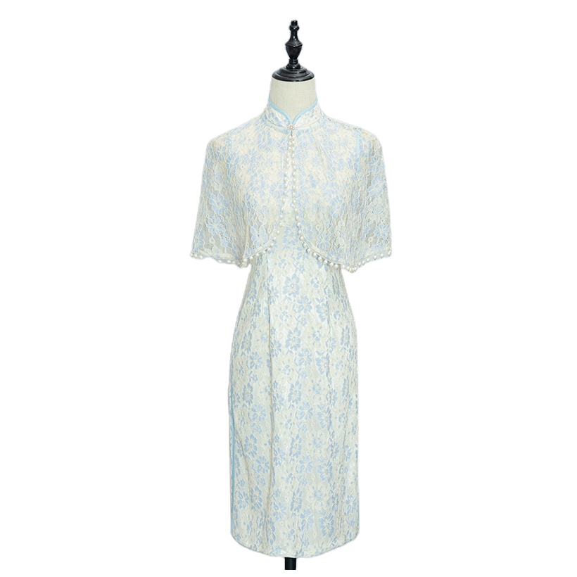 Factory Supply Attractive Price High-End Silk Women Cape Custom-Made Cheongsam
