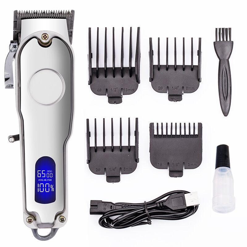 Zkagile High Quality Lcd Power Display Cordless Hair Trimmer Professional Barber Hair Trimmers   Clippers