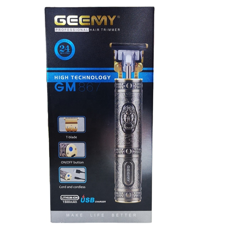 Оригинальный GEEMY GM867 профессиональная перезаряжаемая Триммер для волос электрическая машинка для стрижки волос
