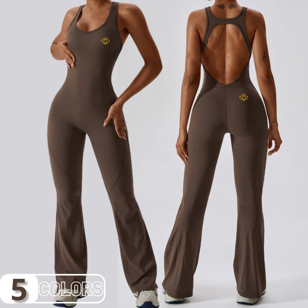 Sportswear Women Sports Jumpsuit Fitness Rompers Stretch Workout Bodysuits Women Training Yoga Suit Sexy Back V Jumpsuit Gym Set