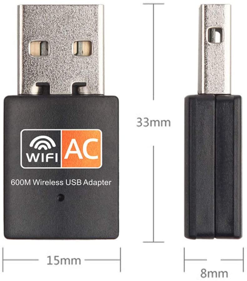 600 Мбит/с Realtek 8811CU чипсет 11AC Dual band USB WiFi адаптер WiFi USB адаптер для ПК ноутбука/настольный ПК/ноутбук, Windows10/8/7/Vista/XP