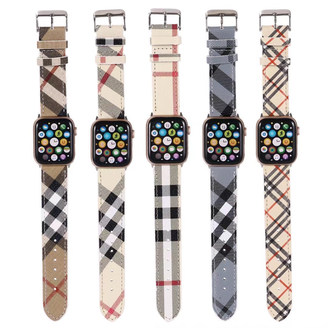 Ремешок кожаный для apple watch band 38 мм 40 мм 44 мм 42 мм, Роскошный дизайнерский сменный Браслет для iwatch 7 41 45 мм