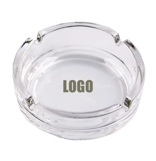 Free sample cheap wholesale personalized logo custom glass ashtray