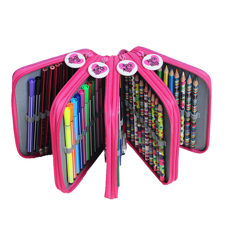 pencil case 72 color pen curtain sketch brush color pencil bag porous stationery box