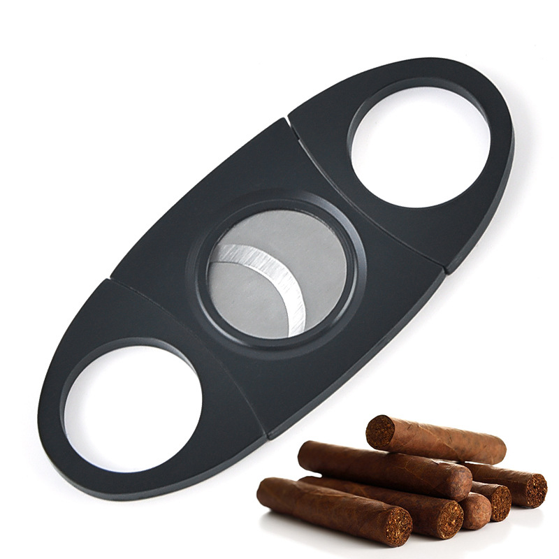 Cigar Cutter Stainless Steel Guillotine Smooth Double Cut Blade for Most Size of Cigars