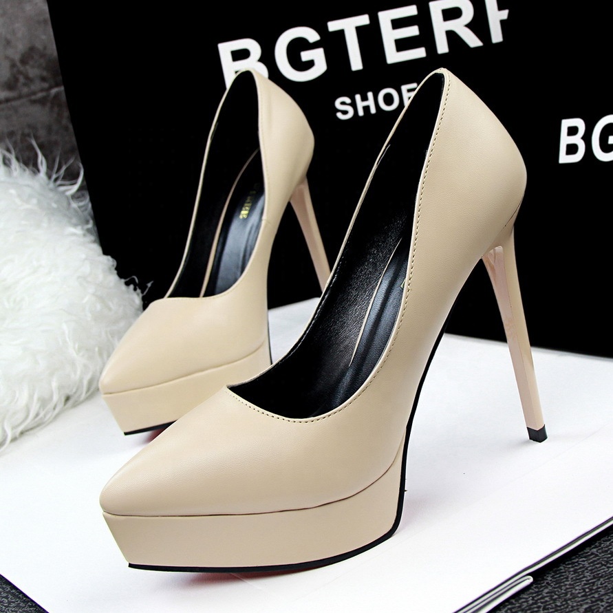 2021 Fashion ladies shoes high quality pointed toe high heels women's pumps thin heel platform shoes