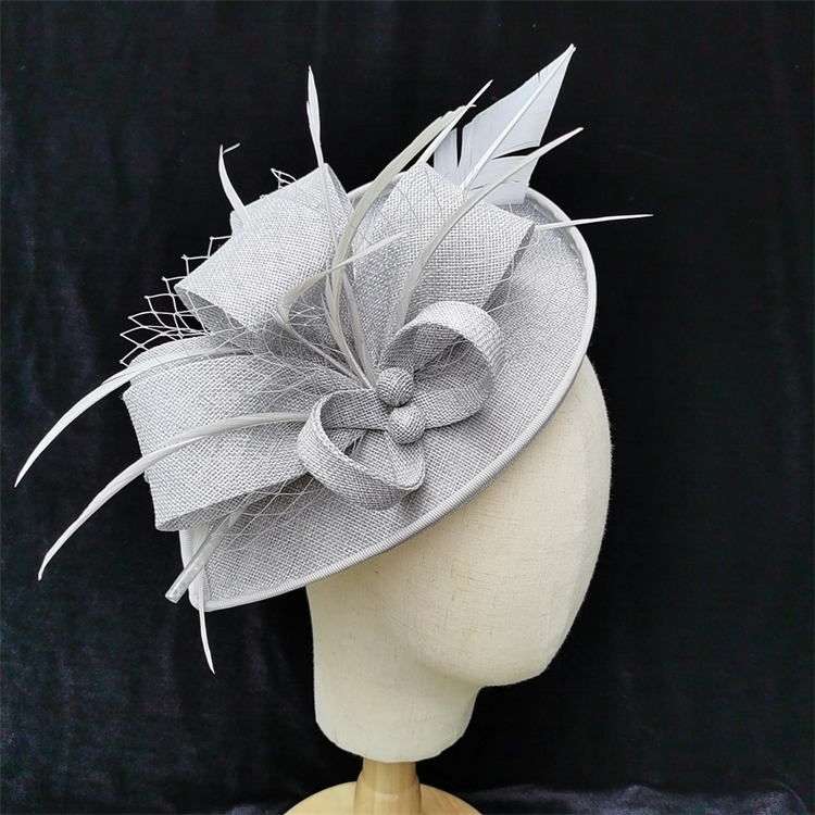 Handmade Pretty Lady Wedding Party Hat Women's Organza Church Wedding Hat With Floral