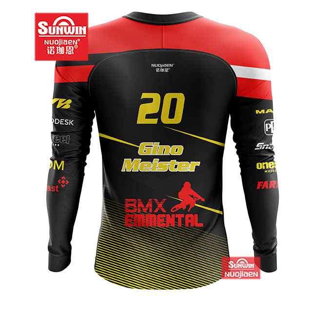 Новый продукт, гоночные рубашки с длинным рукавом OEM BMX, сублимированные рубашки MX jersey