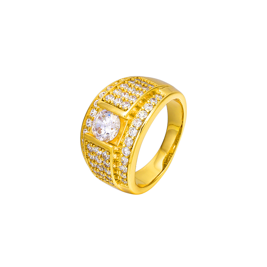 Модное мужское Золотое ювелирное изделие Xuping 16580, дизайнерское кольцо для костяшек из меди и циркона для мужчин