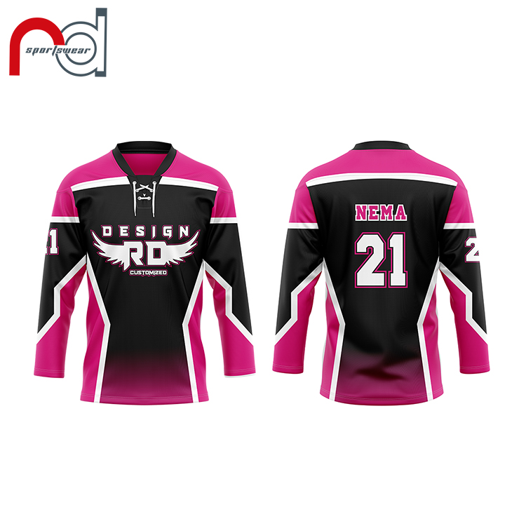 2021 Wholesale popular Sublimation Ice Hockey Jersey OEM Custom design style Team For Any Sizes
