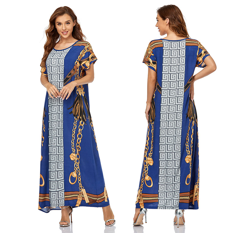 2021 Hotselling Summer fashion casual rayon caftan muslim dresses long skirt maxi dress abaya kaftan islamic clothing