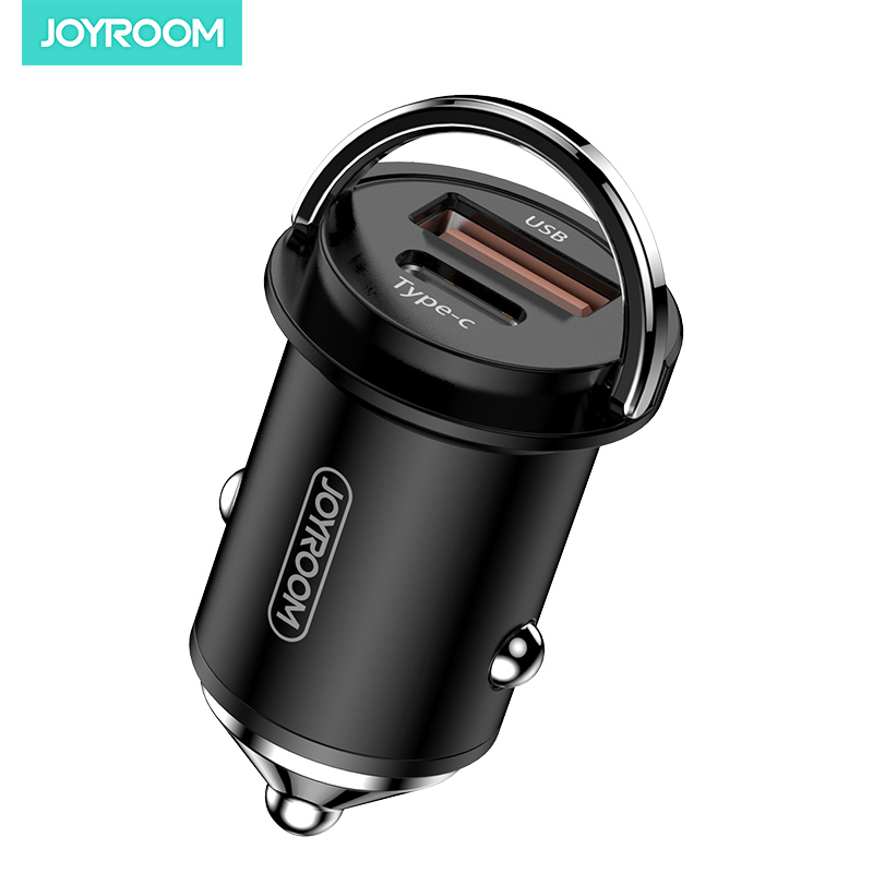 JOYROOM маленький двойной usb c QC4.0 PD Быстрая зарядка 45 Вт мобильные зарядные устройства для мобильных телефонов Автомобильное зарядное устройство с кольцом