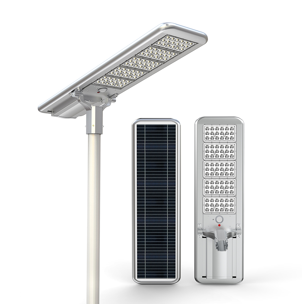 50W Solar Street Light Outdoor Motion Sensor Dusk to Dawn Solar Light IP65 Waterproof, suitable for parking lots, stadiums, gard