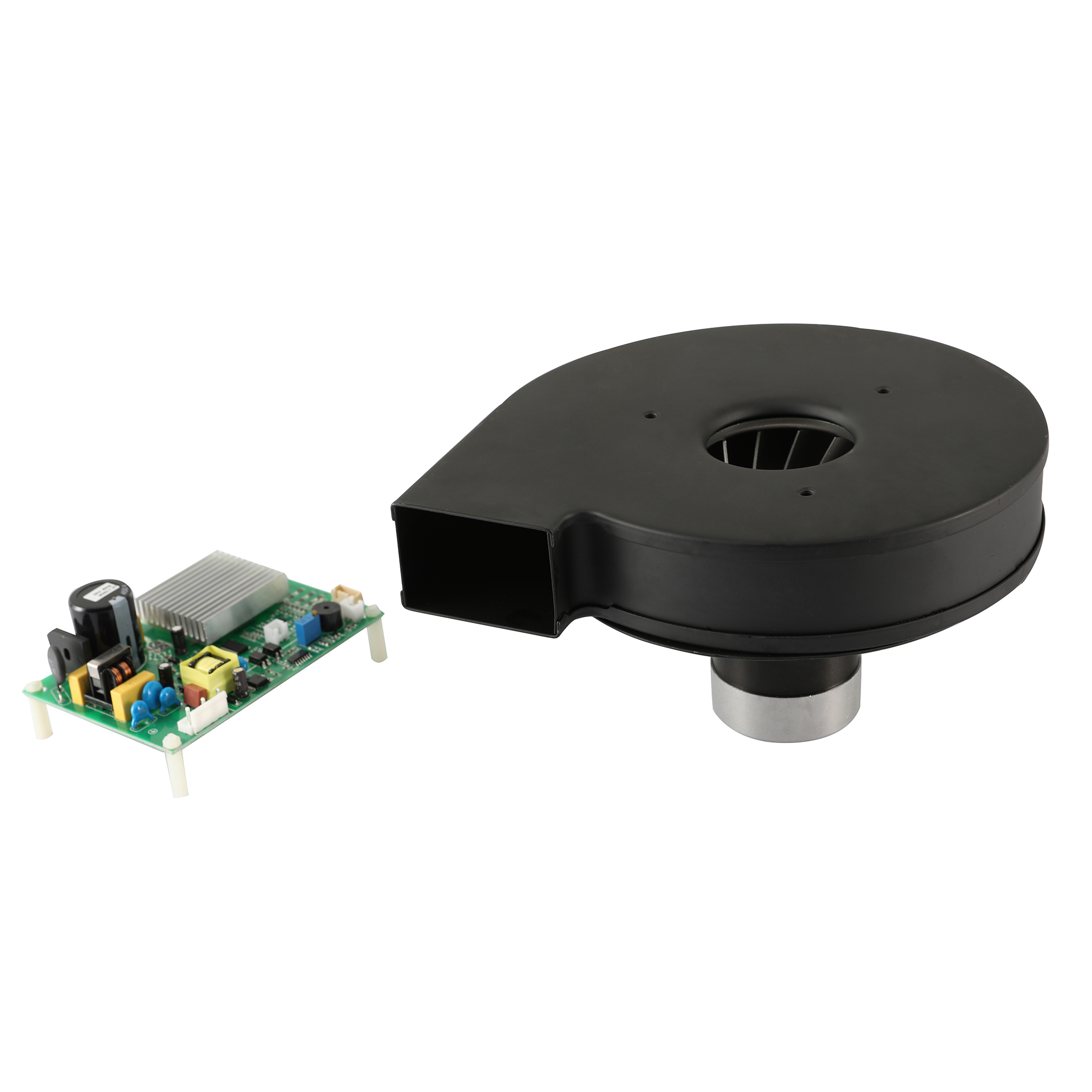 195mm brushless centrifugal air blowe for cooling system with aluminum housing and impelle