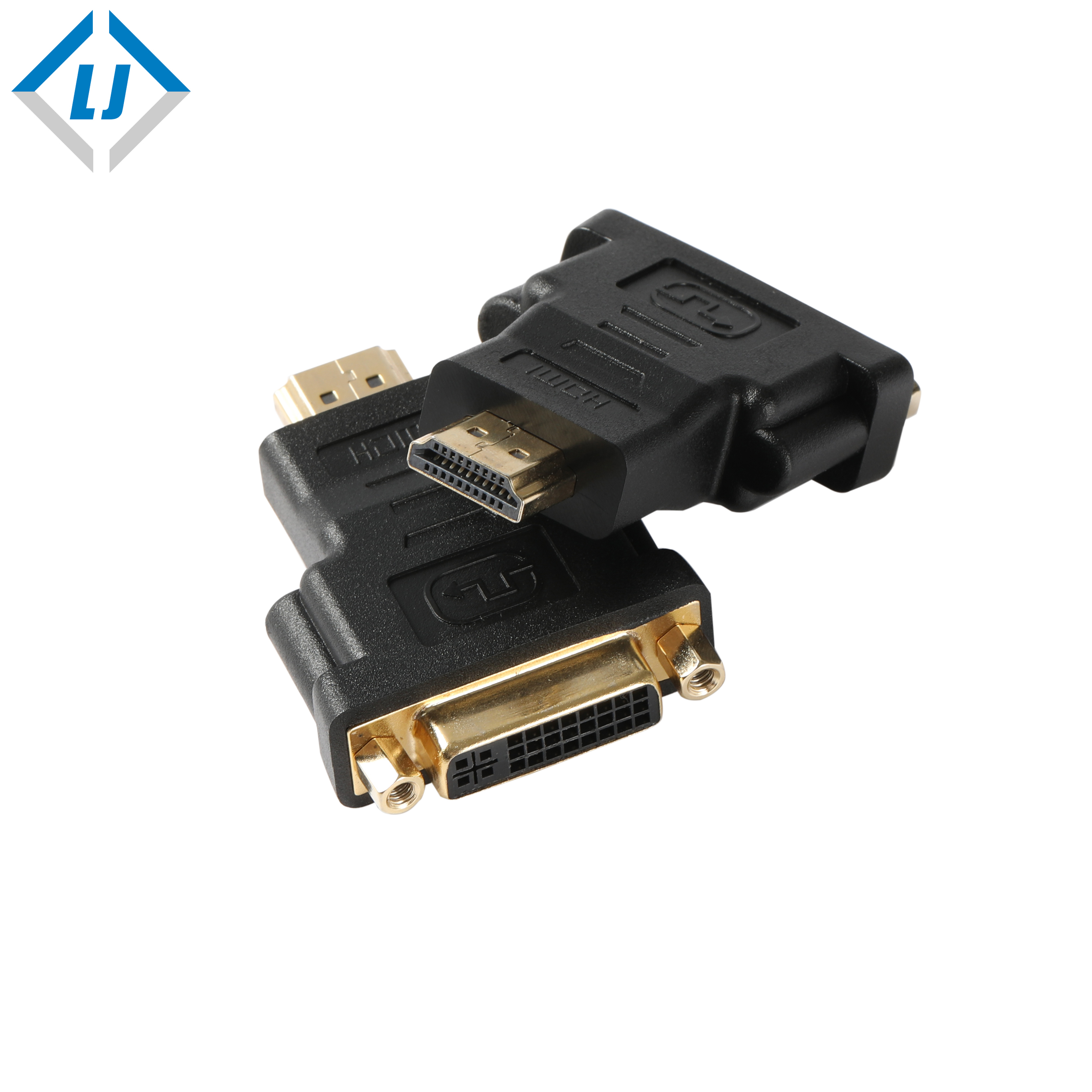 full 1080P 24k Gold DVI M to HDMI F Adapter