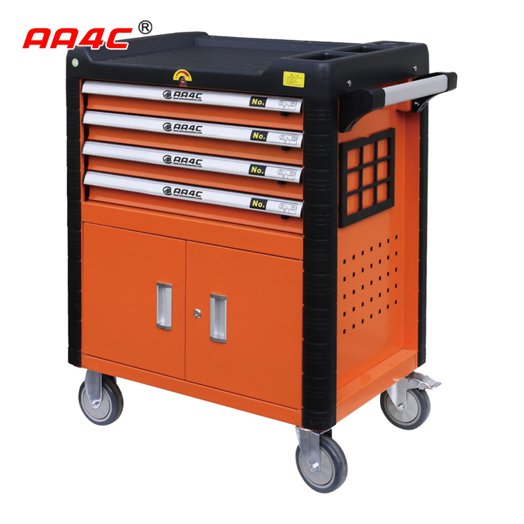 AA4C 208pcs high grade 4 drawers auto repair tool cabinet trolley AA-A33208